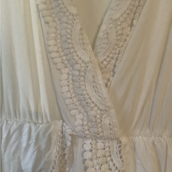 La Blanca white eyelet lace romper swimsuit cover up size medium - Picture 13 of 16